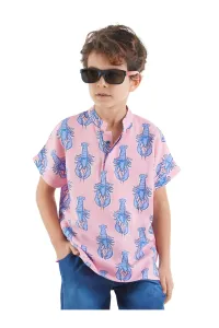 mshb&g Lobster Boys Pink Short Sleeve Summer Shirt