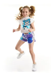 mshb&g Blue Star Girls Kids T-shirt Shorts Set