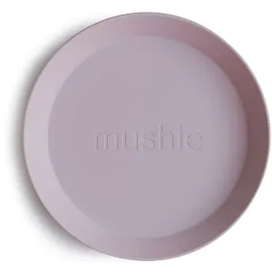 Mushie Round Dinnerware Plates tanier Soft Lilac 1 ks