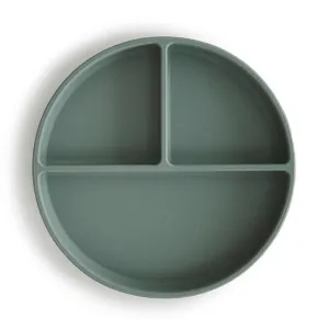 Silikónový tanier s prísavkou cambridge blue | MUSHIE
