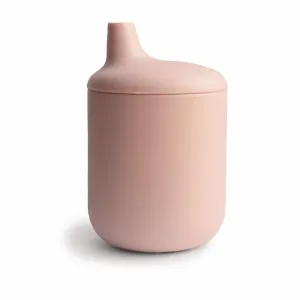 Silikónový pohárik s náustkom - blush | MUSHIE