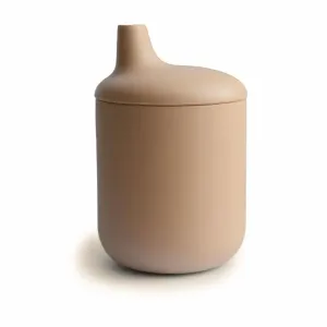 Silikónový pohárik s náustkom - natural | MUSHIE