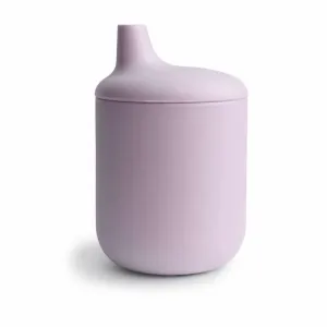 Silikónový pohárik s náustkom - soft lilac | MUSHIE