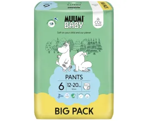 Muumi Baby Nohavičky plienkové jednorázové 6 Junior 12-20kg, Big Pack 52 ks