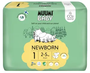 Muumi Baby Plienky jednorázové 1 Newborn 2-5 kg, 25 ks