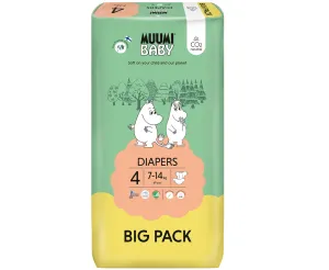 Muumi Baby Plienky jednorázové 4 Maxi, 7-14kg, Big Pack 69 ks