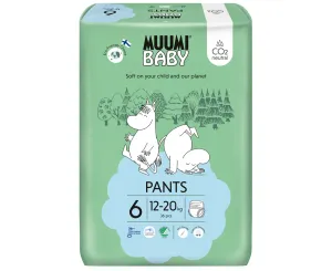 MUUMI - Nohavičky plienkové jednorázové 6 Junior 12-20kg 36ks Baby Muumi