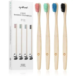My White Secret Bamboo Toothbrush bambusová zubná kefka soft 4 ks #885795