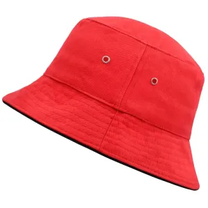 Myrtle Beach Bavlnený klobúk MB012 - Červená / čierna | S/M #1403020