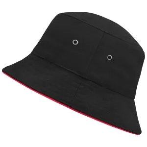 Myrtle Beach Bavlnený klobúk MB012 - Čierna / červená | L/XL #1403017
