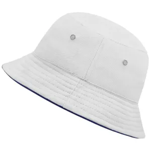 Myrtle Beach Detský klobúčik MB013 - Biela / tmavomodrá | 54 cm