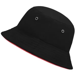 Myrtle Beach Detský klobúčik MB013 - Čierna / červená | 54 cm