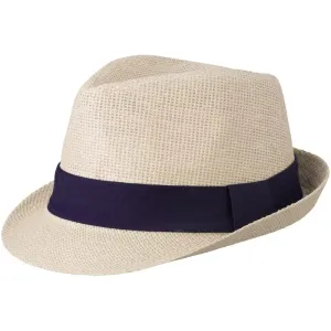 Myrtle Beach Letný klobúk MB6564 - Prírodná / tmavomodrá | S/M #1394892
