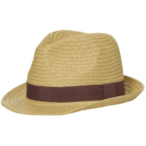 Myrtle Beach Letný klobúk MB6597 - Slamová / hnedá | S/M