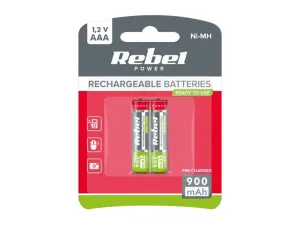 Batéria AAA (R03) nabíjací 1,2V/900 mAh REBEL blister #3746387