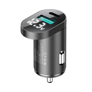 Joyroom C-A17 fast car charger USB / USB-C 42,5W Quick Charge, Power Delivery, AFC, SCP silver
