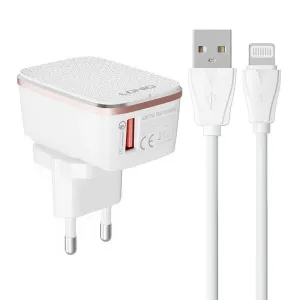 LDNIO A1204Q Wall Charger 18W + Lightning cable