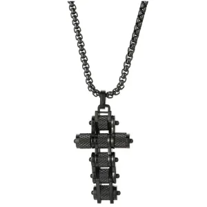 Náhrdelník Chain Cross Čierna KP29312