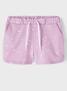 Light purple girly patterned shorts name it Henny - Girls