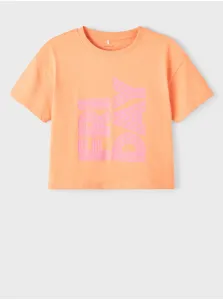 Oranžové dievčenské tričko name it Balone #4917651