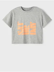 Grey Girly Patterned T-Shirt name it Balone - Girls #4917656