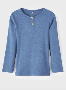 Modré dievčenské rebrované tričko name it Kab #587028
