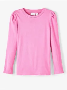 Ružové dievčenské tričko s dlhým rukávom name it Lilde