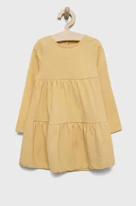 Dievčenské šaty Name it žltá farba, mini, áčkový strih #246344