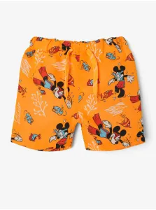 Oranžové chlapčenské vzorované plavky name it  Mikal Mickey #6850683