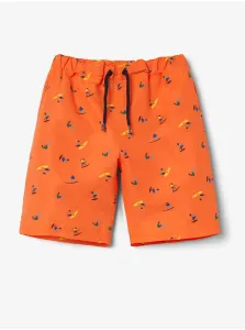Oranžové chlapčenské vzorované plavky name it Zimmi #4917528