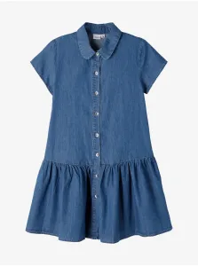 Modré dievčenské rifľové košeľové šaty name it Fabiana #689304