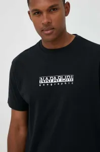 Bavlnené tričko Napapijri čierna farba, s potlačou #8921831