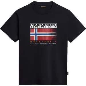 Napapijri S-KREIS Pánske tričko, čierna, veľkosť #9240583