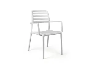 Costa stolička s podrúčkami Bianco