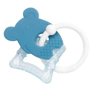 NATTOU Teether With Cooling Part hryzadielko s chladivým účinkom Blue Mouse 3 m+ 1 ks