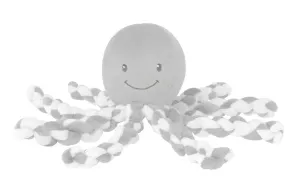 NATTOU - Prvá hračka pre bábätka chobotnička PIU PIU Lapidou grey-white 0m+