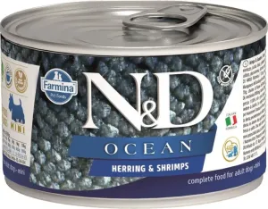 N&D dog OCEAN konz. ADULT MINI herring/shrimps - 140g
