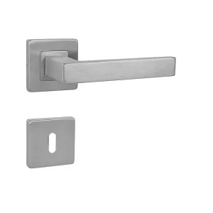 Kľučka na dvere MP - QUADRA - HR NEM - nerez matná | MP-KOVANIA.sk #522441