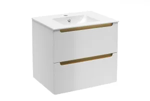 Kúpeľňová skrinka s umývadlom Naturel Stilla 60x60x45 cm biela STILLAD06056U1