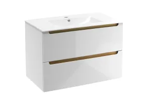 Kúpeľňová skrinka s umývadlom Naturel Stilla 80x60x45 cm biela STILLAD08057U1