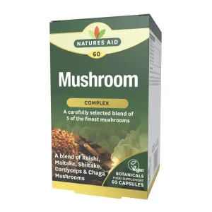 Natures Aid Organic Mushroom Complex 60 kapsúl