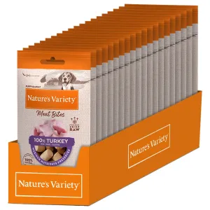 Nature's Variety Freeze-Dried Meat Bites pre psy - morčacie 20 x 20 g
