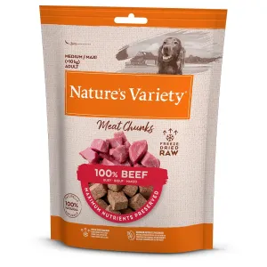Nature's Variety mrazom sušené kúsky pre psov - výhodné balenie: hovädzie (2 x 50 g)