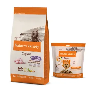 Nature's Variety Original No Grain Medium/Maxi Adult morčacie - výhodné balenie: 2 x 12 kg
