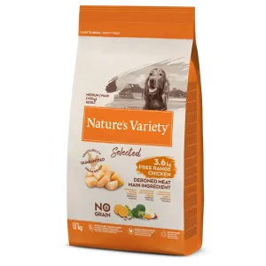 Nature's Variety Selected Medium Adult kuracie z voľného chovu - výhodné balenie: 2 x 12 kg
