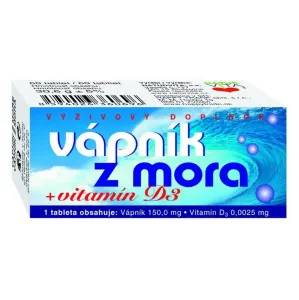 NATURVITA VÁPNIK Z MORA + vitamín D3, 60 ks
