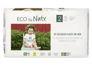 Naty Nature Babycare 2 MINI 3-6 kg 33 ks,ECO BY NATY Plienky jednorazové 2 (3-6 kg) 33 ks