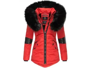 Navahoo NIRVANA Dámska zimná bunda s kapucňou, červená