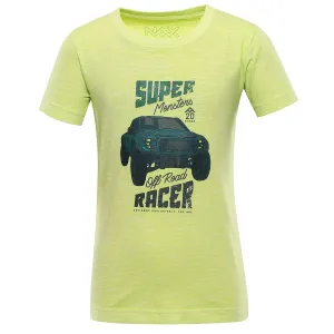 Kids cotton T-shirt nax NAX JULEO neon safety yellow variant pe #1133648