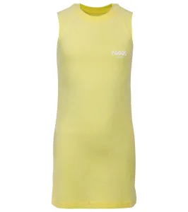 NAX Goledo Dievčenské šaty bez rukávov KSKX118 svetlá žlté 116-122